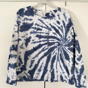 Blue Tie Dye J. Crew Crewneck Sweatshirt